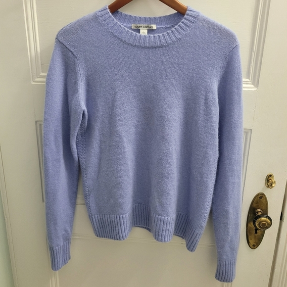 Autumn Cashmere 100% 2 ply Cashmere Lavender Crewneck Sweater - Picture 2 of 7